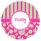 Pink & Green Paisley and Stripes Drink Topper - XSmall - Single