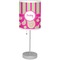 Pink & Green Paisley and Stripes Lamp with Drum Shade (Personalized)