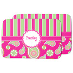 Pink & Green Paisley and Stripes Dish Drying Mat (Personalized)