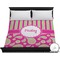 Pink & Green Paisley and Stripes Duvet Cover (King)