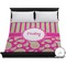 Pink & Green Paisley and Stripes Duvet Cover - King (Personalized)