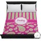 Pink & Green Paisley and Stripes Duvet Cover (Queen)