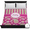 Pink & Green Paisley and Stripes Duvet Cover - Full / Queen (Personalized)