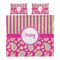 Pink & Green Paisley and Stripes Duvet Cover Set - King - Alt Approval