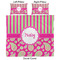 Pink & Green Paisley and Stripes Duvet Cover Set - King - Approval