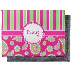 Pink & Green Paisley and Stripes Microfiber Screen Cleaner (Personalized)