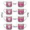 Pink & Green Paisley and Stripes Espresso Cup - 6oz (Double Shot Set of 4) APPROVAL