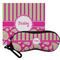 Pink & Green Paisley and Stripes Eyeglass Case & Cloth Set