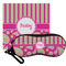 Pink & Green Paisley and Stripes Eyeglass Case & Cloth (Personalized)