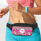 Pink & Green Paisley and Stripes Fanny Packs - LIFESTYLE
