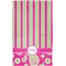 Pink & Green Paisley and Stripes Finger Tip Towel - Full View