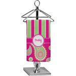 Pink & Green Paisley and Stripes Finger Tip Towel - Full Print (Personalized)
