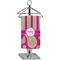 Pink & Green Paisley and Stripes Finger Tip Towel (Personalized)