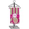 Pink & Green Paisley and Stripes Finger Tip Towel - Full Print (Personalized)