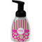 Pink & Green Paisley and Stripes Foam Soap Bottle - Black (Personalized)
