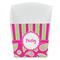Pink & Green Paisley and Stripes French Fry Favor Box - Front View