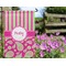 Pink & Green Paisley and Stripes Garden Flag - Outside In Flowers