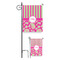 Pink & Green Paisley and Stripes Garden Flag - PARENT/MAIN