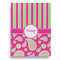 Pink & Green Paisley and Stripes Garden Flags - Large - Double Sided - BACK