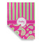 Pink & Green Paisley and Stripes Garden Flags - Large - Double Sided - FRONT FOLDED