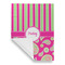 Pink & Green Paisley and Stripes Garden Flags - Large - Single Sided - FRONT FOLDED