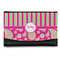 Pink & Green Paisley and Stripes Genuine Leather Women's Wallet - Small (Personalized)