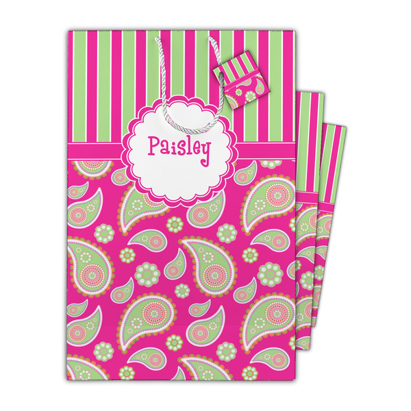 Pink & Green Paisley and Stripes Gift Bags - Parent/Main