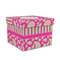 Pink & Green Paisley and Stripes Gift Box with Lid - Canvas Wrapped - Medium (Personalized)