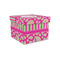 Pink & Green Paisley and Stripes Gift Boxes with Lid - Canvas Wrapped - Small - Front/Main