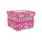 Pink & Green Paisley and Stripes Gift Box with Lid - Canvas Wrapped - Small (Personalized)