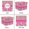 Pink & Green Paisley and Stripes Gift Boxes with Lid - Canvas Wrapped - X-Large - Approval