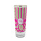 Pink & Green Paisley and Stripes 2 oz Shot Glass -  Glass with Gold Rim - Set of 4 (Personalized)