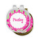 Pink & Green Paisley and Stripes Golf Ball Marker Hat Clip - PARENT/MAIN