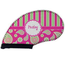 Pink & Green Paisley and Stripes Golf Club Iron Cover - Single (Personalized)