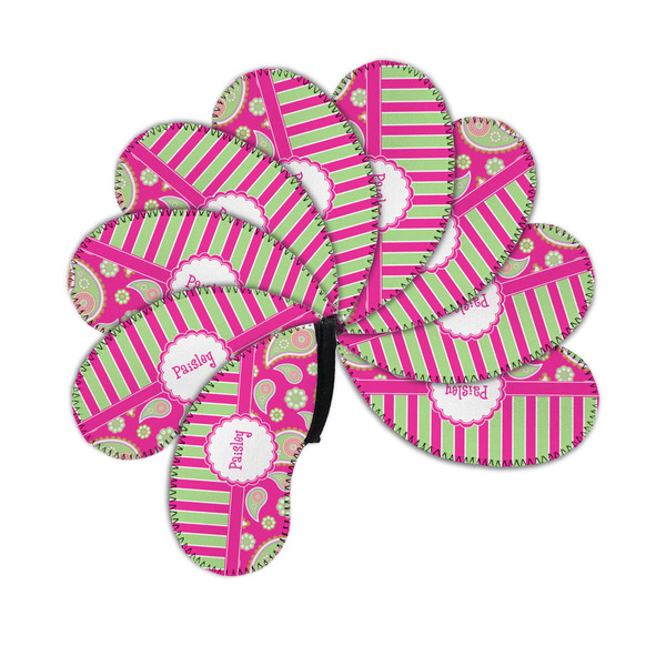 Pink & Green Paisley and Stripes Golf Club Covers - PARENT/MAIN (set of 9)