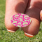 Pink & Green Paisley and Stripes Golf Tees & Ball Markers Set - Marker