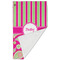 Pink & Green Paisley and Stripes Golf Towel - Folded (Large)