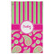Pink & Green Paisley and Stripes Golf Towel - Front (Large)