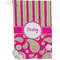 Pink & Green Paisley and Stripes Golf Towel (Personalized)