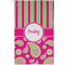 Pink & Green Paisley and Stripes Golf Towel (Personalized) - APPROVAL (Small Full Print)