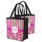 Pink & Green Paisley and Stripes Grocery Bag - MAIN