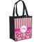 Pink & Green Paisley and Stripes Grocery Bag - Main