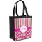 Pink & Green Paisley and Stripes Grocery Bag (Personalized)