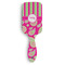 Pink & Green Paisley and Stripes Hair Brush - Front View