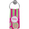 Pink & Green Paisley and Stripes Hand Towel (Personalized)