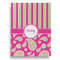 Pink & Green Paisley and Stripes House Flags - Double Sided - BACK