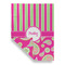 Pink & Green Paisley and Stripes House Flags - Double Sided - FRONT FOLDED