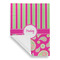 Pink & Green Paisley and Stripes House Flags - Single Sided - FRONT FOLDED