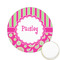 Pink & Green Paisley and Stripes Printed Cookie Topper - 2.15" (Personalized)