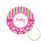 Pink & Green Paisley and Stripes Printed Cookie Topper - 1.25" (Personalized)